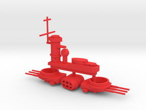 1/700 FlugDeckKreuzer AIII Superst. & Main Turrets in Red Smooth Versatile Plastic