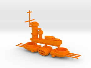 1/700 FlugDeckKreuzer AIII Superst. & Main Turrets in Orange Smooth Versatile Plastic