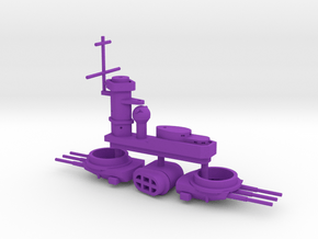 1/700 FlugDeckKreuzer AIII Superst. & Main Turrets in Purple Smooth Versatile Plastic