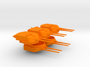 1/350 SMS Friedrich der Grosse Turrets & Boats in Orange Smooth Versatile Plastic