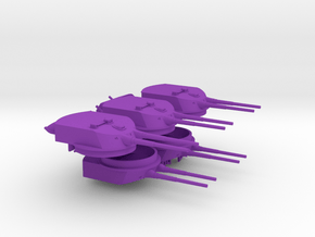 1/350 SMS Friedrich der Grosse Turrets & Boats in Purple Smooth Versatile Plastic