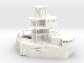 1/350 SMS Friedrich der Grosse Forward Superstr. in White Smooth Versatile Plastic