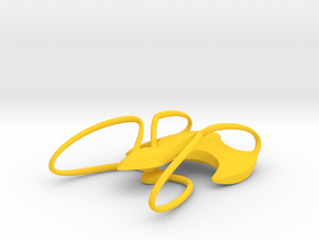 Triumvirate Heavy Cruiser / 5cm - 2in in Yellow Smooth Versatile Plastic