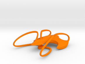 Triumvirate Heavy Cruiser / 5cm - 2in in Orange Smooth Versatile Plastic