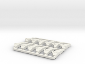 GER Loco Brake Blocks in White Natural Versatile Plastic