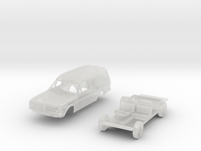 Morris Marina Van 00 Gauge in Clear Ultra Fine Detail Plastic