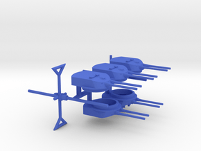 1/600 SMS Friedrich der Grosse Turrets & Masts in Blue Smooth Versatile Plastic