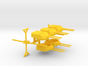 1/600 SMS Friedrich der Grosse Turrets & Masts in Yellow Smooth Versatile Plastic