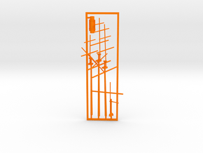 1/350 CSS Shenandoah Masts & Funnel in Orange Smooth Versatile Plastic