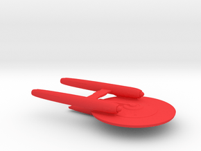 Starship C Design (2009) / 10cm - 4in in Red Smooth Versatile Plastic