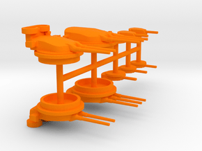 1/600 RN Giulio Cesare Armament in Orange Smooth Versatile Plastic