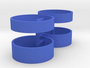 1/600 H-Klasse Triple Turret Barbettes (4x) in Blue Smooth Versatile Plastic