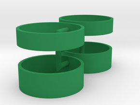 1/600 H-Klasse Triple Turret Barbettes (4x) in Green Smooth Versatile Plastic