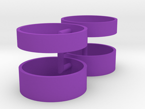 1/600 H-Klasse Triple Turret Barbettes (4x) in Purple Smooth Versatile Plastic
