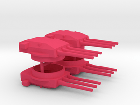 1/700 H-Klasse Triple Turrets (4x) in Pink Smooth Versatile Plastic
