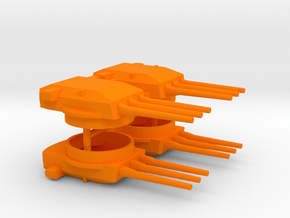 1/600 H-Klasse Triple Turrets (4x) in Orange Smooth Versatile Plastic