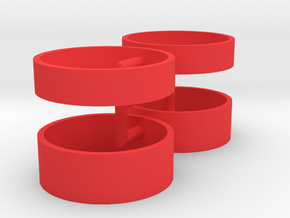 1/700 H-Klasse Triple Turret Barbettes (4x) in Red Smooth Versatile Plastic