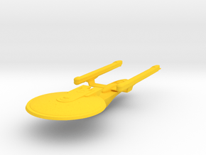 USS Excelsior NX-2000 / 11.5cm - 4.5in in Yellow Smooth Versatile Plastic