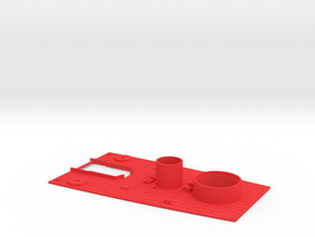 1/350 RN Genova Midships Deck Front in Red Smooth Versatile Plastic