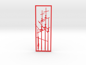 1/350 CSS Sumter Masts in Red Smooth Versatile Plastic