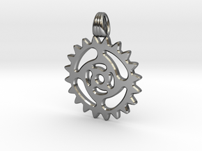 Gearwheel in Polished Silver