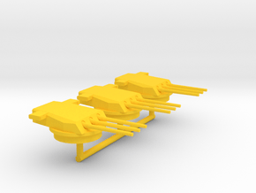 1/600 B-65 Design Large Cruiser 31cm Turrets (3x) in Yellow Smooth Versatile Plastic