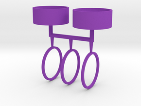 1/700 Tillman IV-2 Barbettes in Purple Smooth Versatile Plastic