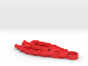 1/600 USS New Mexico (1944) Casemate Deck in Red Smooth Versatile Plastic