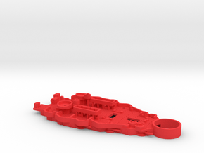 1/700 USS New Mexico (1944) Casemate Deck in Red Smooth Versatile Plastic