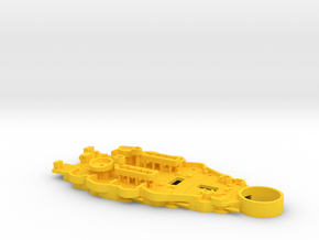 1/700 USS New Mexico (1944) Casemate Deck in Yellow Smooth Versatile Plastic