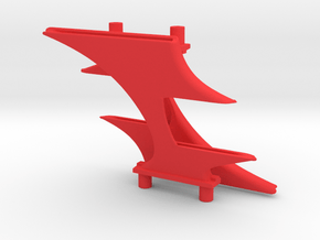 1/1000 Miranda Class Concept Pylons in Red Smooth Versatile Plastic