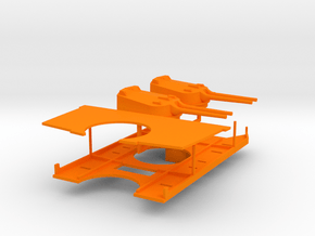 1/350 HMS Agincourt (Mobile Base) Boat Deck in Orange Smooth Versatile Plastic