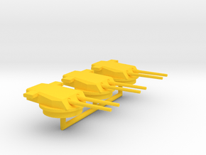 1/700 B-65 Design Large Cruiser 36cm Turrets (3x) in Yellow Smooth Versatile Plastic