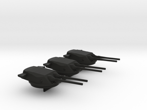 1/600 51cm/45 Twin Turret (3x) A-150 Design in Black Smooth Versatile Plastic