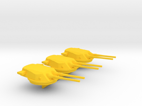 1/600 51cm/45 Twin Turret (3x) A-150 Design in Yellow Smooth Versatile Plastic