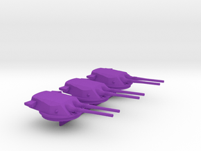 1/600 51cm/45 Twin Turret (3x) A-150 Design in Purple Smooth Versatile Plastic