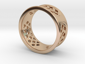GEOMETRICALLY PATTERNED RING SIZE 9.5 in 9K Rose Gold 