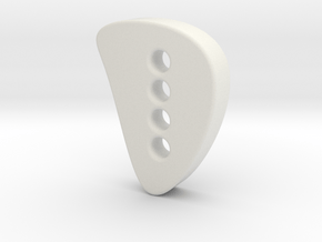Designer button 3 in White Natural Versatile Plastic