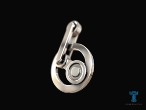 Steam Keychain in Polished Silver