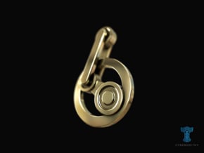 Steam Keychain in Polished Brass