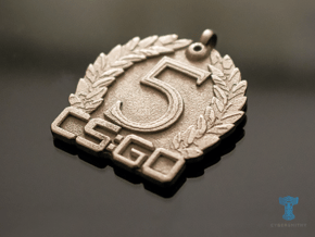 CS:GO - 5 Year Medallion in Polished Nickel Steel