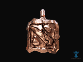 Dota 2 - Stone Logo Pendant in Polished Bronze