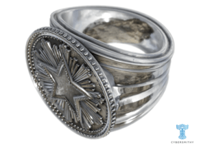 CS:GO - Service Medal Ring in Fine Detail Polished Silver