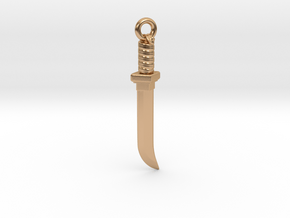 Tanto inspired pendant in Polished Bronze
