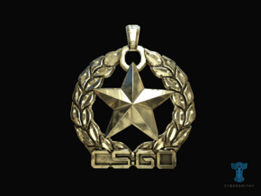 CS:GO - Gold Nova 1 Pendant in Polished Brass