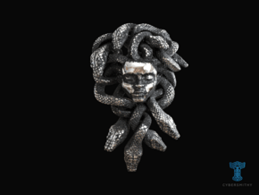 Medusa Amulet in Antique Silver