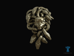 Medusa Amulet in Polished Brass