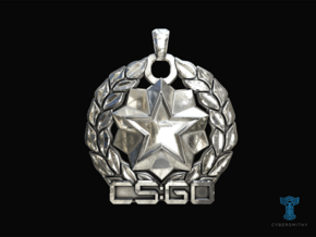 CS:GO - Distinguished Master Guardian Pendant in Polished Silver