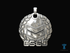 CS:GO - Silver 2 Pendant in Polished Silver