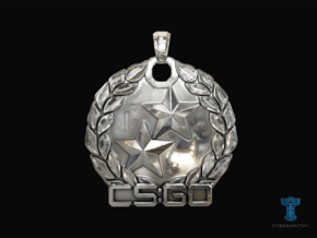 CS:GO - Gold Nova 2 Pendant in Polished Silver